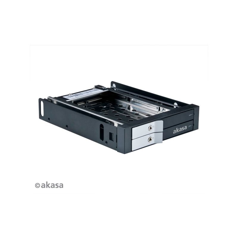 Akasa Lokstor M21, 2x 2.5" SSD/SATA HDD-kehikko 3.5" laitepaikkaan