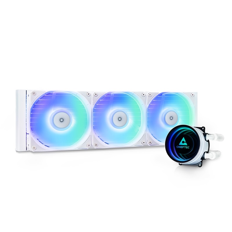 Chieftec Iceberg 360 RGB White, 360mm AIO-nestejäähdytysratkaisu prosessorille, valkoinen