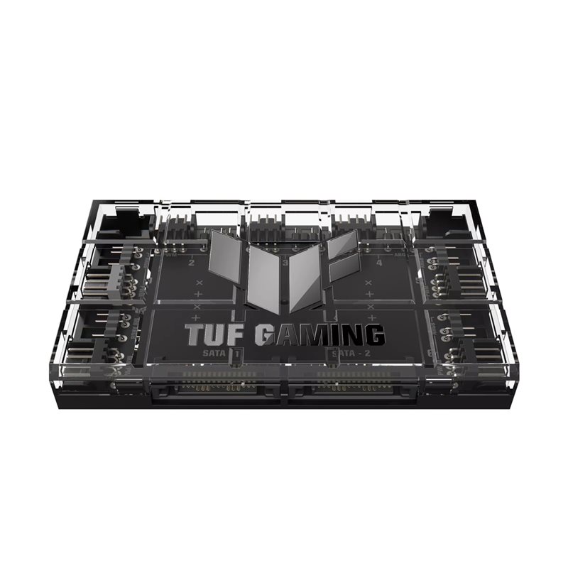 Asus (Outlet) TUF Gaming ARGB PWM Fan Hub, 6-porttinen tuuletinhubi, musta/läpinäkyvä