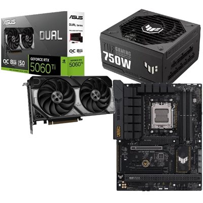 Asus DUAL RTX 5060 Ti + TUF GAMING B650-PLUS + TUF 750W