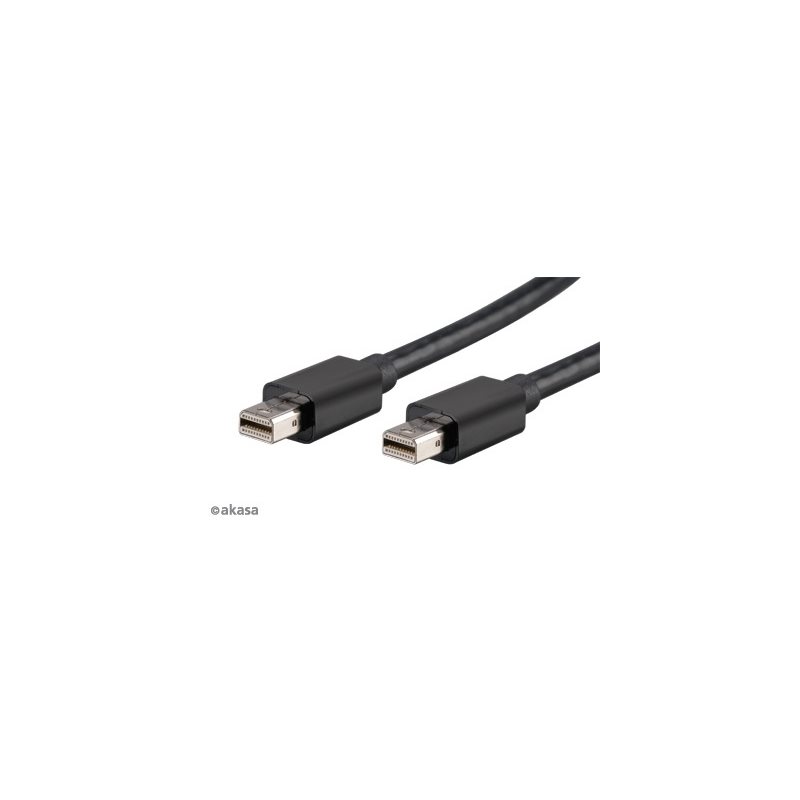 Akasa Mini DisplayPort 1.2 - Mini DisplayPort 1.2 -kaapeli, 2m, musta