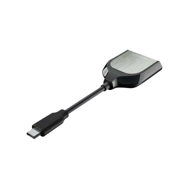 Sandisk Extreme Pro SD UHS-II -kortinlukija, USB-C, musta/hopea