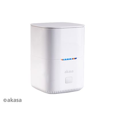 Akasa DuoDock MX -telakointiasema kahdelle NVMe SSD-levylle, 3.2 Gen2 USB-C, valkoinen