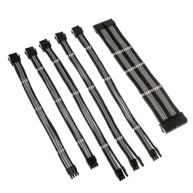 Kolink Core Adept Braided Cable Extension Kit - Black / Grey, jatkokaapelisarja - Kuva 2