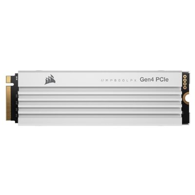 Corsair 4TB MP600 PRO LPX PCIe Gen4 x4 NVMe M.2 SSD -levy, M.2 2280, 7100/6800 MB/s, valkoinen