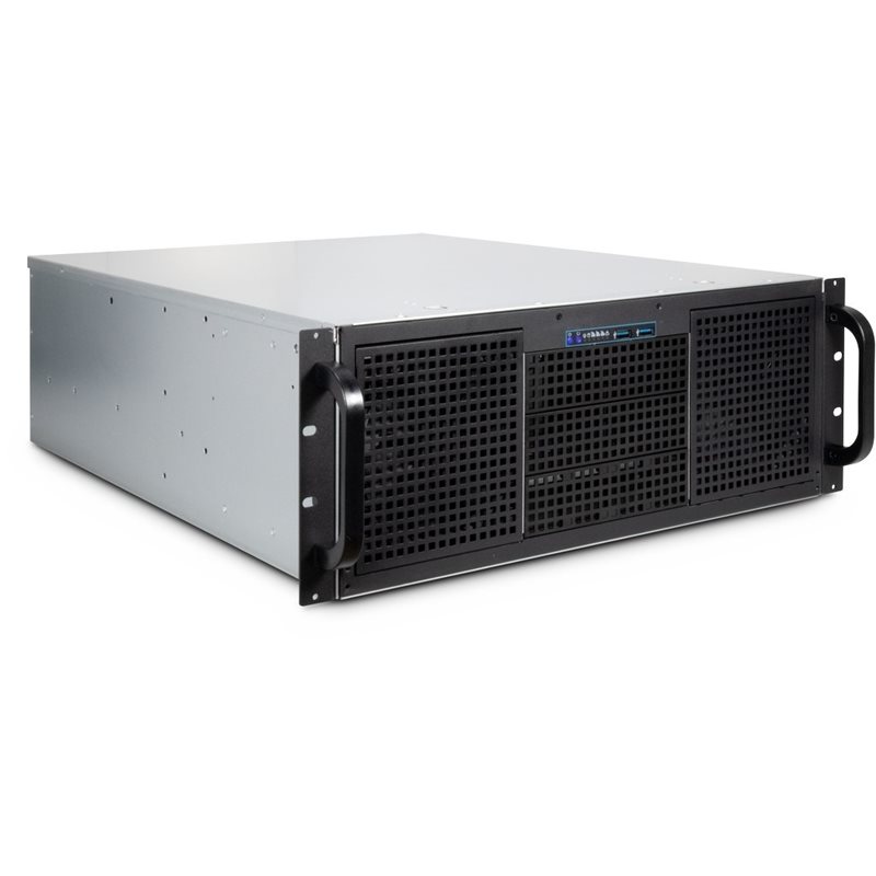 Inter-Tech IPC 4U-40255, räkkiasennettava serverikotelo, 4U, musta/harmaa