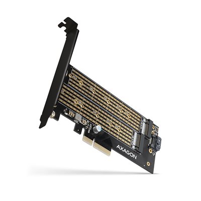 AXAGON NVMe M.2 + NGFF M.2 -adapteri, PCIe 4.0 x4 + SATA, M/B&M/B-key
