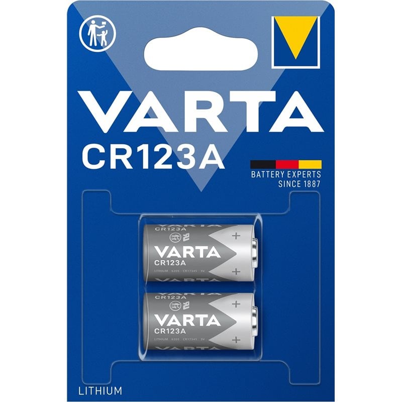 Varta CR123A -paristo, 2kpl