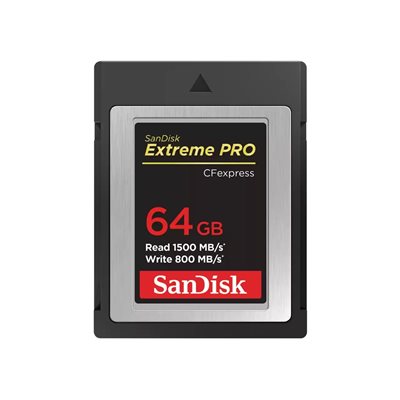 Sandisk 64GB Extreme PRO CFexpress Type B -muistikortti, jopa 1500/800 MB/s