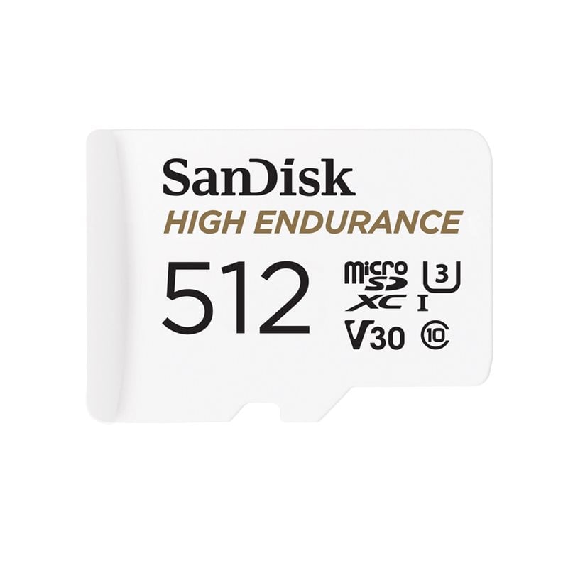 Sandisk 512GB High Endurance, microSDXC -muistikortti, UHS-I V30 U3, 100/40 MB/s