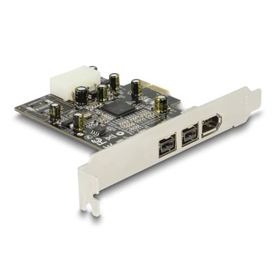 DeLock Firewire 2x 800Mb/s + 1x 400Mb/s -lisäkortti, PCIe x1