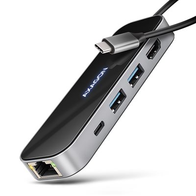 AXAGON 3.2 Gen1 USB-C 6-in-1 -telakka, musta