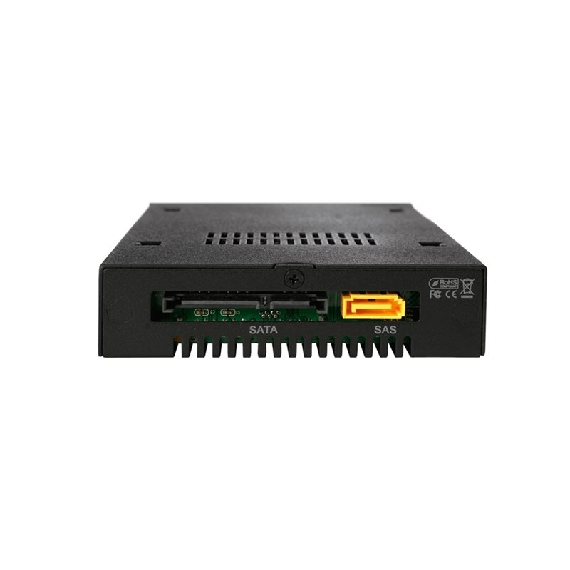 ICY DOCK ToughArmor 2.5" SAS/SATA HDD/SSD -levykehikko 3.5" laitepaikkaan, musta - Kuva 2