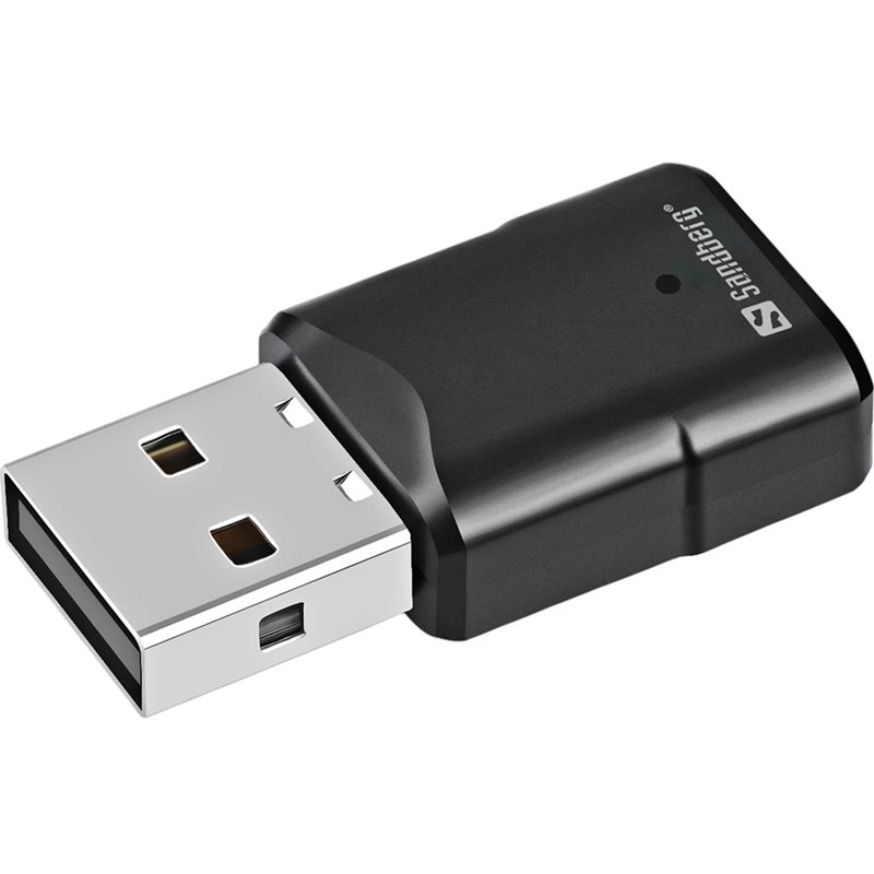 Sandberg Bluetooth 5.0 Wireless Audio USB Dongle, musta