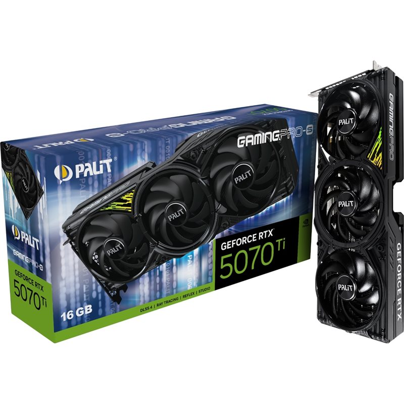 Palit GeForce RTX 5070 Ti GamingPro-S -näytönohjain, 16GB GDDR7