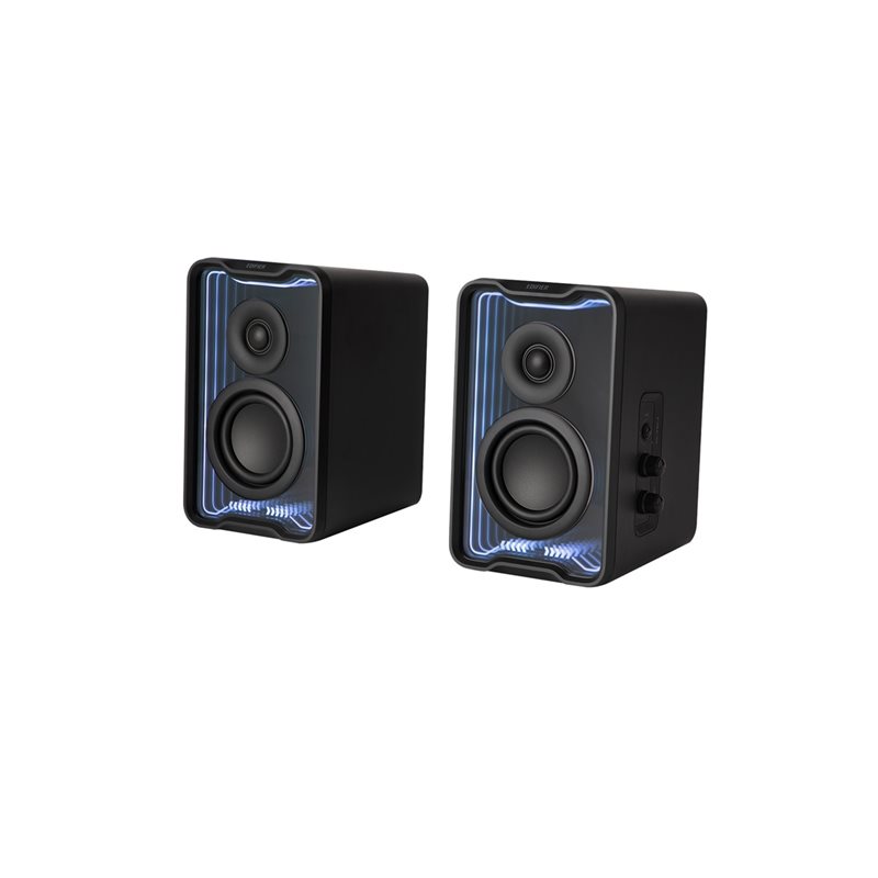 Edifier QR30 -pöytäkaiuttimet, Bluetooth 5.4, TempoAbyss RGB, musta