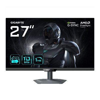 Gigabyte 27" G27UP, 160Hz 4K Dual-Resolution -pelimonitori, musta
