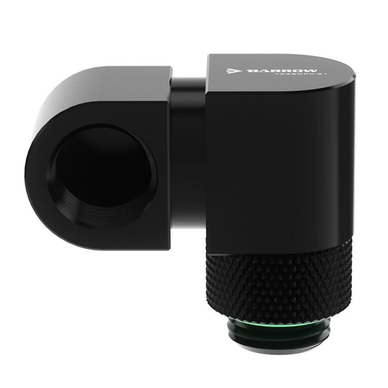 Barrow 360° kääntyvä, G1/4", Offset 21mm, uros/naaras, musta