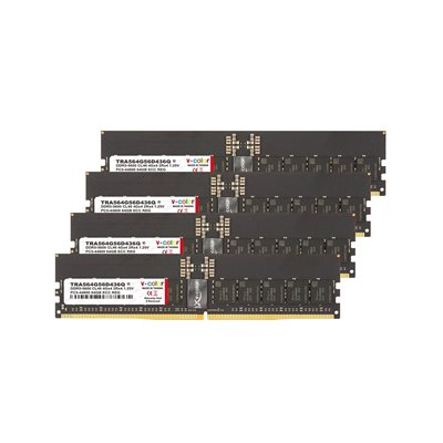 v-color 256GB (4 x 64GB) OC R-DIMM - AMD TRX50, DDR5 5600MHz, CL38, 1.25V, musta