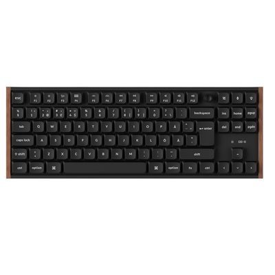 Keychron K1 Ultra SE 8K, langaton mekaaninen näppäimistö, 80%, Low-Profile Milk POM Brown, puu / musta