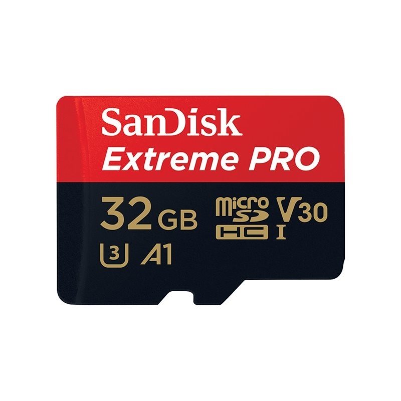 Sandisk 32GB Extreme PRO, microSDHC -muistikortti, UHS-I U3, 100/90 MB/s