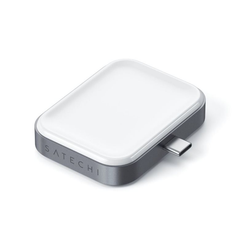 Satechi Wireless Charging Dock for AirPods, langaton lataustelakka, USB-C, valkoinen/harmaa