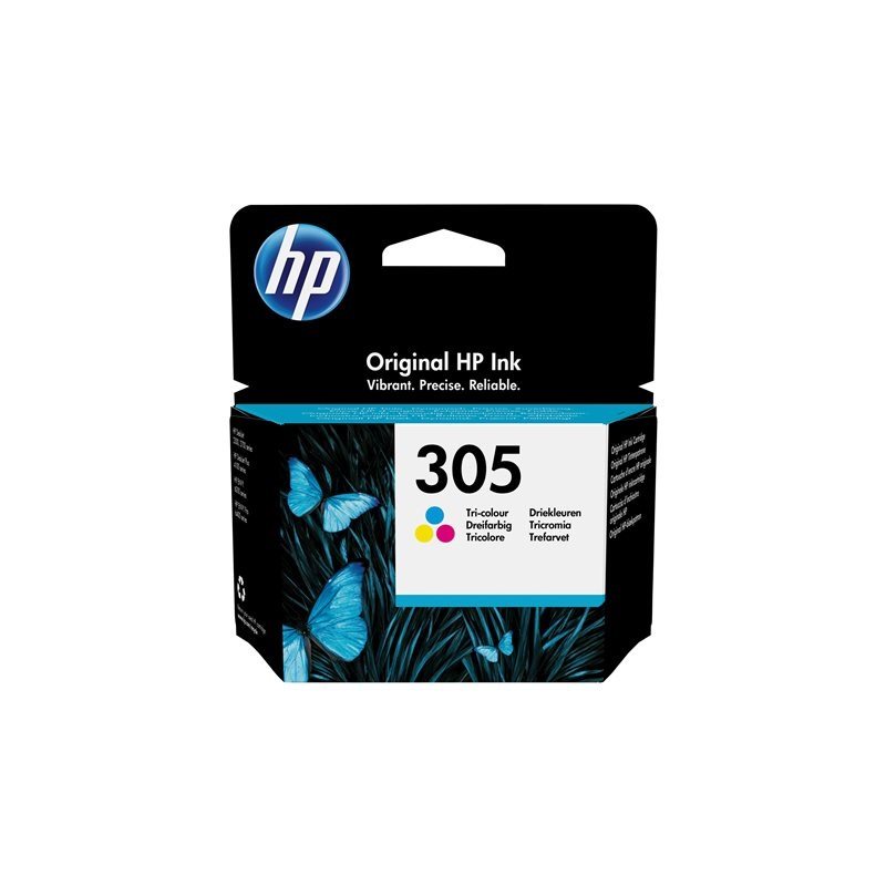 HP 305 -mustepatruuna, Tri-colour, jopa 100 sivua