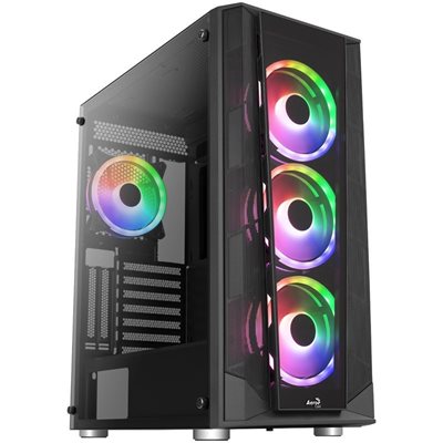 Aerocool Prism ARGB v3, ikkunallinen miditornikotelo, musta