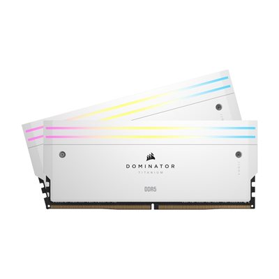 Corsair 96GB (2 x 48GB) Dominator Titanium, DDR5 6400MHz, CL32, 1.40V, valkoinen