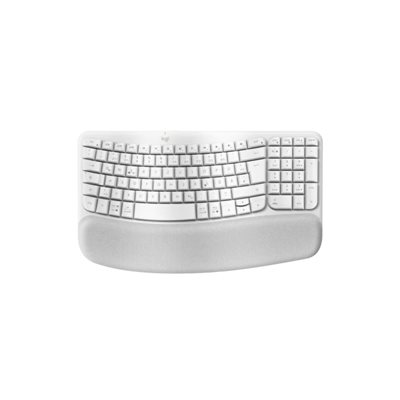 Logitech Wave Keys, langaton ergonominen näppäimistö, luonnonvalkoinen