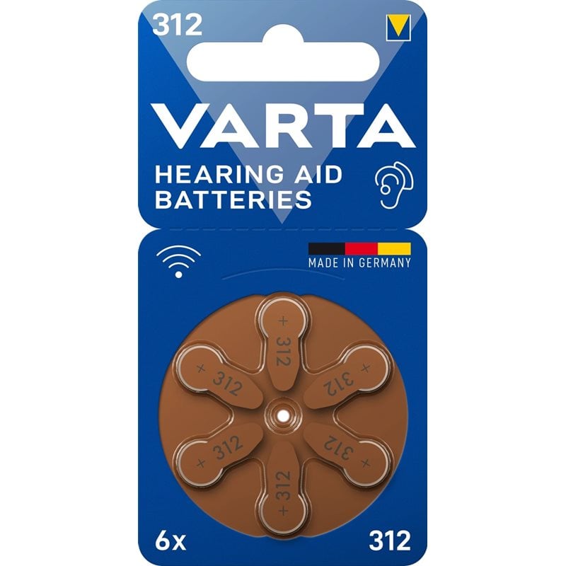 Varta 312/PR41 -kuulokojeparisto, 6kpl