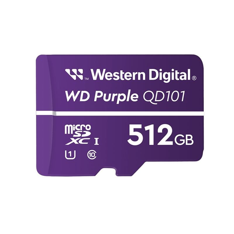 Western Digital 512GB Purple SC Ultra Endurance, microSDXC -muistikortti, UHS-1 U1 C10