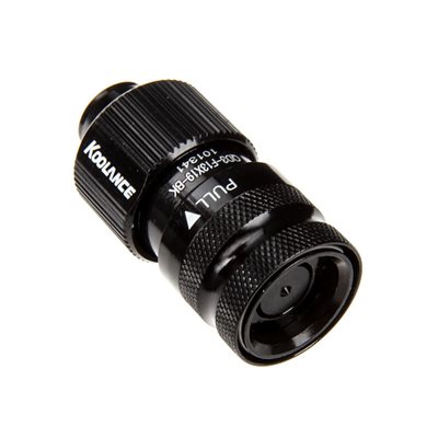 Koolance QD3 Female Quick Disconnect No-Spill -pikaliitin, 13/19mm ruuviliitäntä, musta