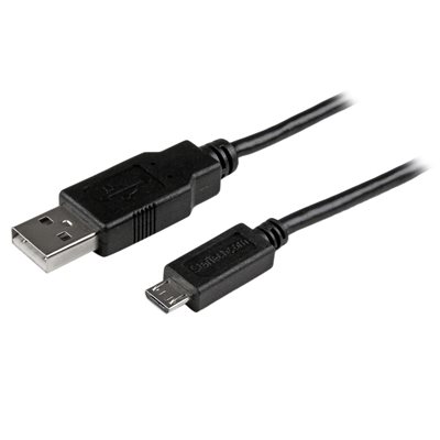 StarTech.com 2.0 USB-A - Micro-USB -kaapeli, 1m, musta