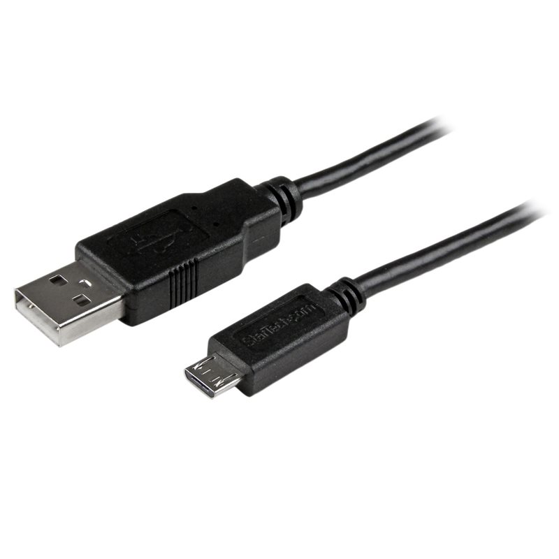 StarTech.com 2.0 USB-A - Micro-USB -kaapeli, 1m, musta