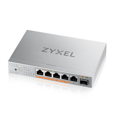 ZyXEL XMG-105HP, 5-porttinen 2.5G PoE++ -verkkokytkin, 10G SFP+ uplink, hallitsematon