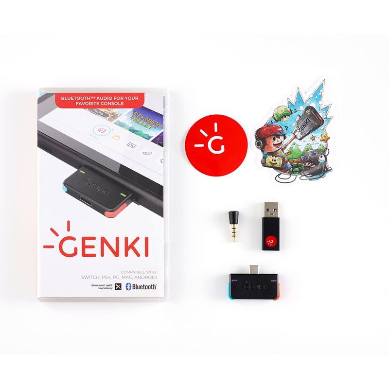 Genki Things Genki Audio, langaton Bluetooth -adapteri pelikonsoleille, (Poistotuote! Norm. 39,90€)