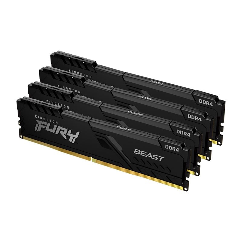 Kingston 32GB (4 x 8GB) FURY Beast, DDR4 3200MHz, CL16, 1.35V, musta