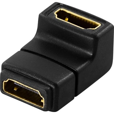 DeLock HDMI kulma-adapteri, naaras-naaras, musta