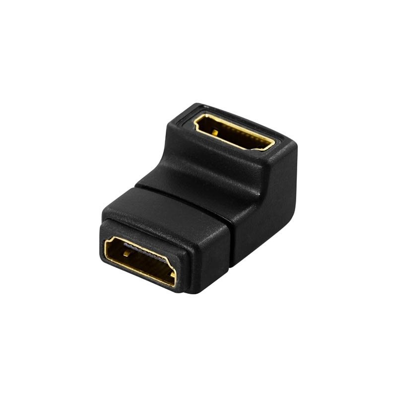 DeLock HDMI-adapteri, 19-pin n-n, kulma, kullatut liitokset