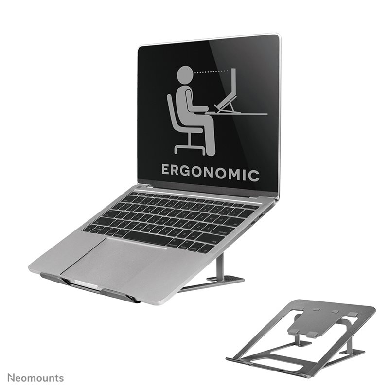 Neomounts by Newstar NSLS085GREY foldable laptop stand, kokoontaittuva kannettavan tietokoneen teline, harmaa