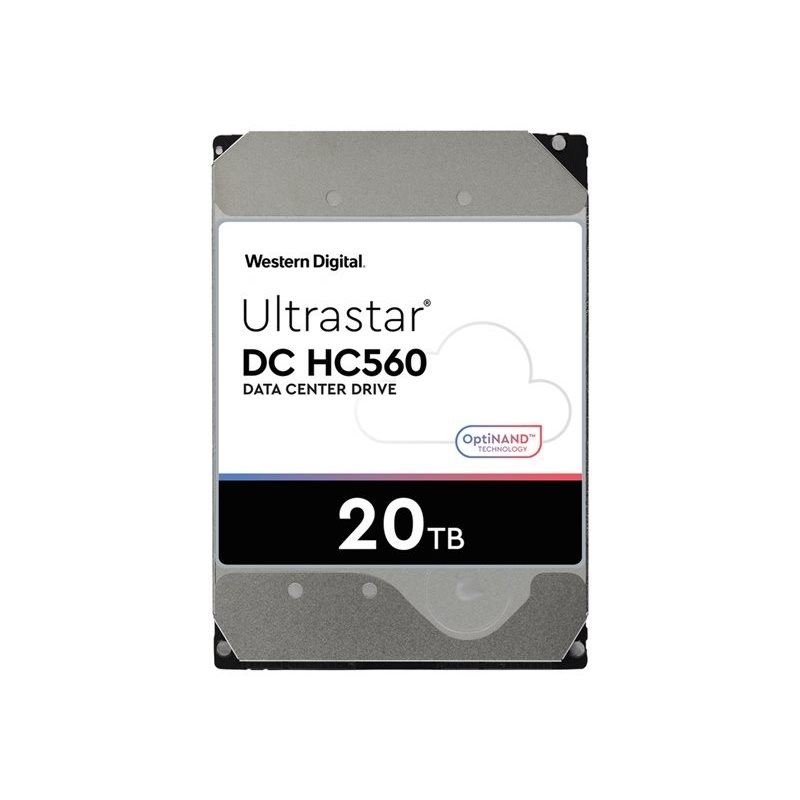 Western Digital 20TB Ultrastar DC HC560, sisäinen 3.5" kiintolevy, SATA III, 7200 rpm, 512MB