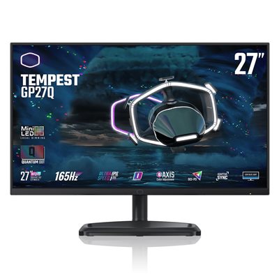 Cooler Master (Outlet) 27" Tempest GP27Q, 165Hz WQHD-pelimonitori, musta (Norm. 679€)