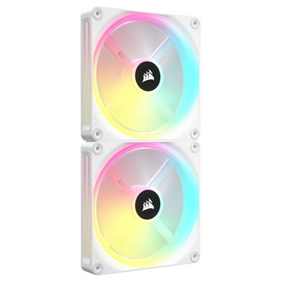 Corsair iCUE LINK QX140 RGB - Starter Kit, 140mm PWM-laitetuuletinsarja + kontrolleri, valkoinen