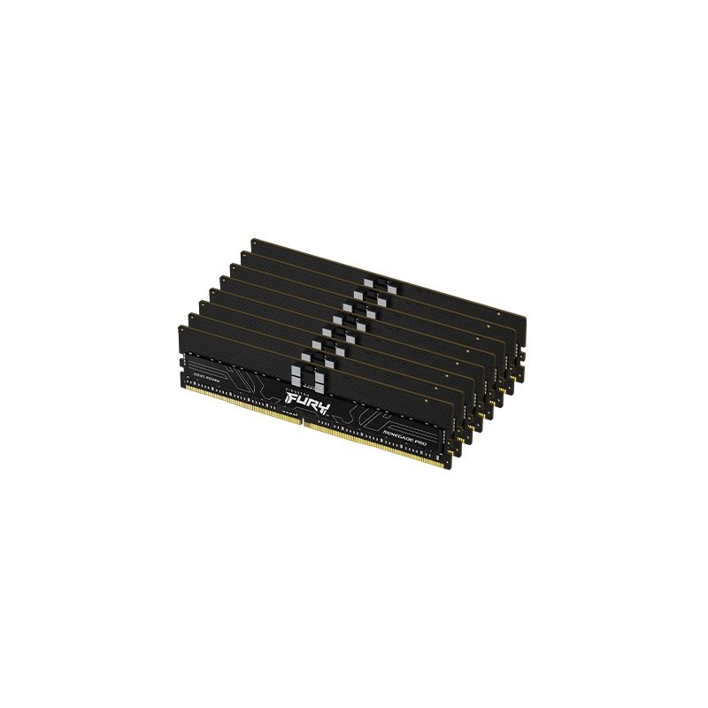 Kingston 128GB (8 x 16GB) FURY Renegade Pro DDR5 RDIMM, 6400MHz, ECC, CL32, 1.40V, musta