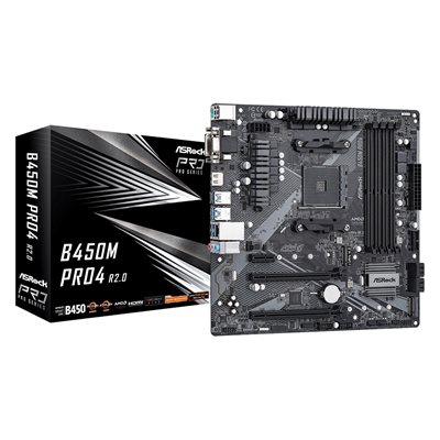 ASRock B450M Pro4 R2.0, mATX-emolevy