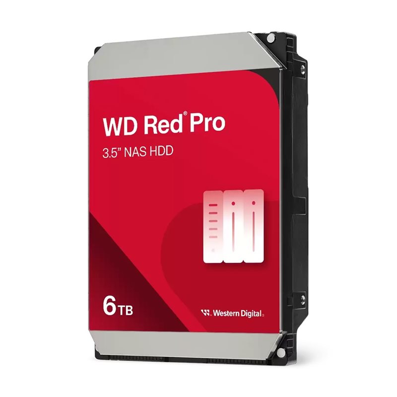 Western Digital 6TB WD Red Pro, sisäinen 3.5" kiintolevy, SATA III, 7200 rpm, 256MB