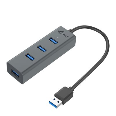 i-tec 4-porttinen USB-A -hubi, musta
