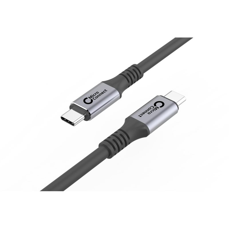 MicroConnect 3.2 Gen 2x2 USB-C -kaapeli, 20Gbps, 100W, 1m, musta - Kuva 2