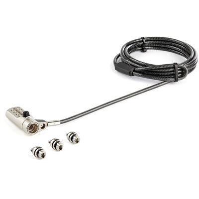StarTech.com 4-numeroinen yhdistelmälukko, Kensington-yhteensopiva, 2m, harmaa